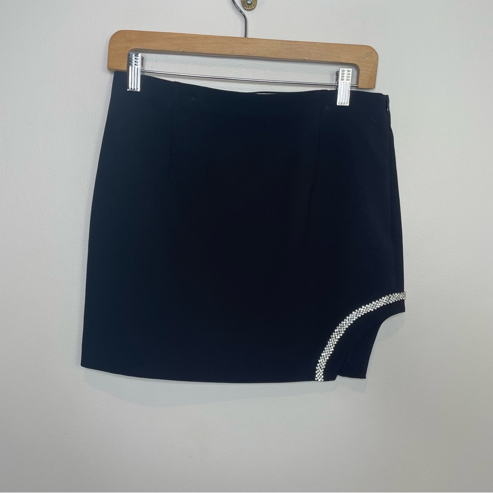 Zara Mini Skirt with Rhinestone Slit - Picture 2 of 8